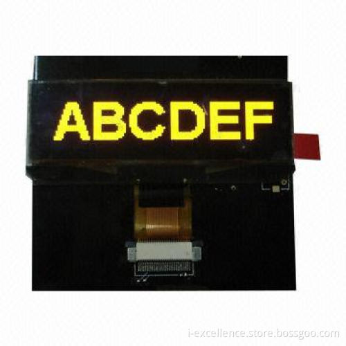 2.23-inch OLED LCD Display Module with Amber Color, Wide Viewing Angle and High-brightness